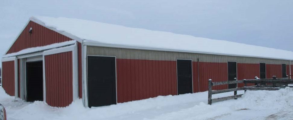 Building 4 with multiple doors